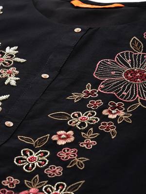 Women Floral Embroidered Regular Kurta with Trousers & Dupatta 2