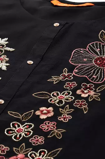 Women Floral Embroidered Regular Kurta with Trousers & Dupatta