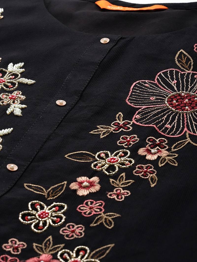 Women Floral Embroidered Regular Kurta with Trousers & Dupatta