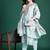 Floral Embroidered Linen Kurta with Trousers & With Dupatta