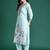 Floral Embroidered Linen Kurta with Trousers & With Dupatta
