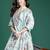 Floral Embroidered Linen Kurta with Trousers & With Dupatta