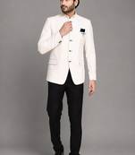 Cream art silk jodhpuri