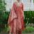 Women Floral Embroidered Regular Liva Kurta with Trousers & With Dupatta