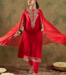 Paisley Zari Embroidered Kurta with Trousers & With Dupatta