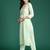 Women Striped Regular Thread Work Pure Cotton Kurta with Trousers