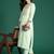 Women Striped Regular Thread Work Pure Cotton Kurta with Trousers