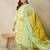 Floral Printed V-Neck Pure Cotton Straight Kurta With Trousers And Dupatta