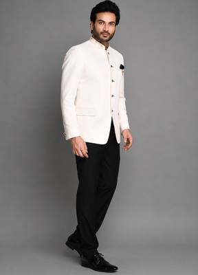 Cream art silk jodhpuri 3