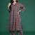 Plus Size Pleated Checked Cotton Kurta with Palazzos