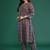 Plus Size Pleated Checked Cotton Kurta with Palazzos