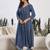 V-Neck Floral Printed Empire Pure Cotton Kurta with Trouser