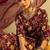 Floral Printed V-Neck Pure Cotton Straight Kurta With Trousers & Dupatta