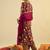Floral Printed V-Neck Pure Cotton Straight Kurta With Trousers & Dupatta