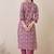 Paisley Printed V-Neck Pure Cotton Straight Kurta With Trousers