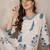 Floral Printed V-Neck Pure Cotton Kurta With Trouser