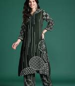 Printed Beads & Stones Kurta with Trousers
