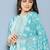 Floral Printed Sequinned Pure Cotton Straight Kurta With Trousers & Dupatta