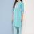 Floral Printed Sequinned Pure Cotton Straight Kurta With Trousers & Dupatta