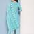 Floral Printed Sequinned Pure Cotton Straight Kurta With Trousers & Dupatta