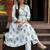 Women Floral Printed Angrakha Pure Cotton Kurta with Trousers