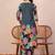 Women Floral Printed Regular Thread Work Pure Cotton Kurta with Palazzos & With Dupatta