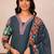 Women Floral Printed Regular Thread Work Pure Cotton Kurta with Palazzos & With Dupatta