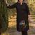 Plus Size Black Embroidered A-Line Kurta Palazzos Set
