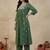 Women Ethnic Motifs Embroidered Panelled Thread Work Kurta with Palazzos