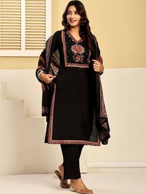 Women Ethnic Motifs Printed Regular Pure Cotton Kurta with Trousers & With Dupatta 3