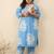 Plus Size Floral Printed Regular Pure Cotton Kurta with Trousers