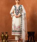 Women Floral Embroidered Regular Thread Work Pure Cotton Kurta Set