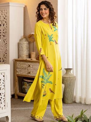 Women Ethnic Motifs Printed Regular Kurta with Palazzos 7