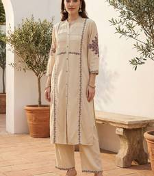 Women Ethnic Motifs Embroidered Regular Thread Work Kurta with Palazzos