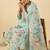 Women Floral Embroidered Regular Thread Work Linen Kurta with Trousers & With Dupatta