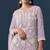 Lavendar georgette embroidered kurta sharara set