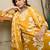 Floral Printed V-Neck Pure Cotton Straight Kurta With Trousers & Dupatta