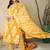 Floral Printed V-Neck Pure Cotton Straight Kurta With Trousers & Dupatta