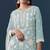 Sky blue georgette embroidered kurta sharara set