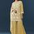 Yellow georgette embroidered kurta sharara set