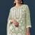 Pista georgette embroidered kurta sharara set