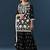 Black georgette embroidered kurta sharara set
