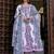 Floral Printed Empire Pure Cotton Anarkali Kurta With Trouser & Dupatta
