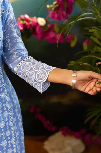 Women Ethnic Motifs Embroidered Cotton Kurta with Trousers & Dupatta