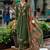 Floral Yoke Design Thread Work A-Line Kurta With Trousers & Dupatta