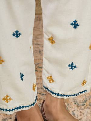 Women Ethnic Motifs Embroidered Kurta with Trousers & Dupatta 6