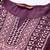 Women Purple Yoke Design Kurta with Trousers & Dupatta
