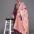 Women Purple Yoke Design Kurta with Trousers & Dupatta