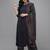 Women Navy Blue Kurta with Palazzos & With Dupatta