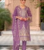 Women Ethnic Motifs Embroidered Regular Kurta with Trousers & With Dupatta